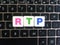 Abbreviation RTP on keyboard background