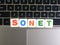 Abbreviation SONET on keyboard background