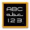 ABC 123 education black board