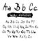 ABC - abc Funky Vector Black Hand Written Alphabet
