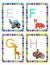 ABC alphabet baby animals flash educational cards poster