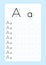 ABC Alphabet letters tracing worksheet with alphabet letters. Basic writing practice for kindergarten kids A4 paper ready to print