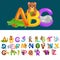 Abc animal letters for school or kindergarten children alphabet education