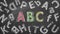 ABC on black chalkboard