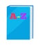 ABC Book in Blue Hard Cover Vector Illustration