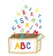 Abc box funny concept of education