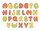 Abc. Colorful english alphabet. Bright Letter. Cartoon font for design