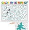 ABC Coloring Book for children. Color by letters. Learning the capital letters of the alphabet. Puzzle for children. Letter D. Dra