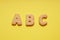 ABC cookie or biscuit letters