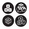 Abc cubes icons