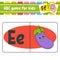 ABC flash cards. Alphabet for kids. Learning letters. Education developing worksheet. Activity page for study English. Game for