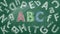 ABC on green chalkboard