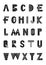 ABC - Latin alphabet. Unique nursery poster with letters in scandinavian style.