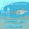 ABC learning H letter Sea animal alphabet Smiling hammerhead shark Big bizarre fish cartoon character Cartoon big grey shark Great