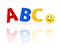 Abc letters with emoticon
