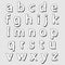 ABC lowercase bloated alphabet letters set