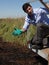 ABC News reporter, Matt Gutman inspects damage to Louisiana wetlands following the Deepwater Horizon oil spill