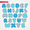 ABC sketch latin font. Decorative funny isolated letter icons for kids. Alphabet symbols for text