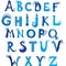 Abc. Water alphabet. vector.
