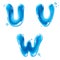 ABC - Water Liquid Letter Set - Capital U V W