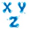 ABC - Water Liquid Letter Set - Capital X Y Z