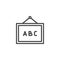 Abc whiteboard outline icon