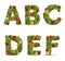 ABCDEF, christmas tree font