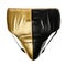 Abdominal leather groin midsection protector for boxing.