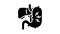 abdominal pain hepatitis glyph icon animation