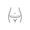 Abdominoplasty, woman icon. Element of anti aging outline icon for mobile concept and web apps. Thin line Abdominoplasty, woman