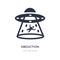 abduction icon on white background. Simple element illustration from Astronomy concept