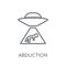 Abduction linear icon. Modern outline Abduction logo concept on
