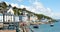 Aberdyfi, Wales, with crab nets in foreground