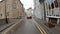 ABERYSTWYTH / WALES - MAY 01 2018 : Driving through Aberytswyth in west wales in the rain