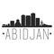 Abidjan Ivory Coast. City Skyline. Silhouette City. Design Vector. Famous Monuments.