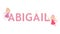 Abigail female name with cute fairy