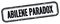 ABILENE PARADOX text on black grungy vintage stamp