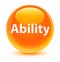 Ability glassy orange round button