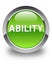 Ability glossy green round button