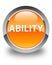 Ability glossy orange round button