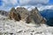 Abkhazia, clouds over Dragon rock in summer