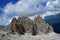 Abkhazia, clouds over Dragon rock in summer