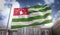 Abkhazia Flag 3D Rendering on Blue Sky Building Background