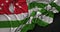 Abkhazia Flag Wrinkled On Dark Background 3D Render