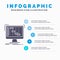 Ableton, application, daw, digital, sequencer Infographics Template for Website and Presentation. GLyph Gray icon with Blue