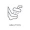 ablution linear icon. Modern outline ablution logo concept on wh