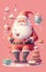 abode man claus cute mug santa home merry christmas holiday male. Generative AI.