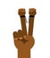 Abolition of slavery. Hand symbol victory. Arm slave with broken