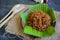 abon made of meat, minced meat dishes made with brown sugar and dried, preserved foods. Indonesian Asian food