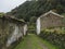 Abondoned ghost town houses, small village of Faial da Terra to Sanguinho in rainforest, Sao Miguel Island, Azores